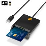 Rcoketek CR301 Smart CAC Kartenleser USB 2.0 Bankkarte SIM-Karte Steuerleser