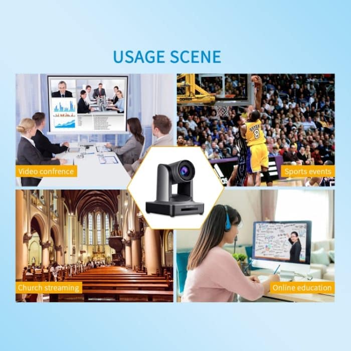 Feelworld Poe20x Simultane 20x Optical Zoom Live Streaming PTZ -Kamera, EU und US -Stecker – Bild 6