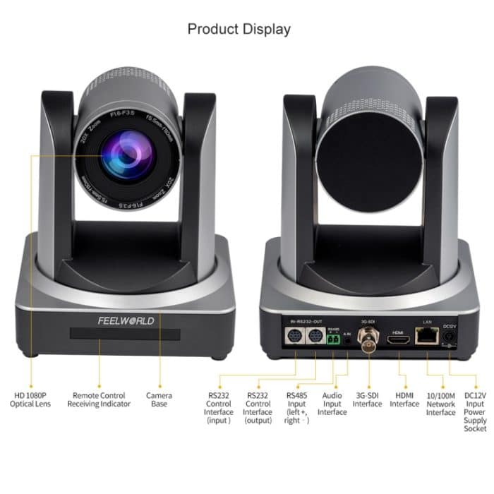 Feelworld Poe20x Simultane 20x Optical Zoom Live Streaming PTZ -Kamera, EU und US -Stecker – Bild 7