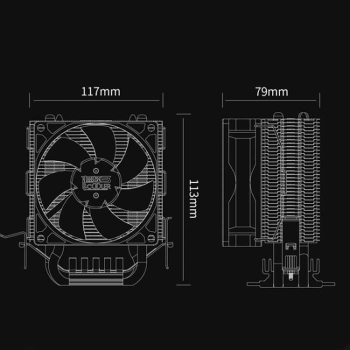 Rote Meer Mini -Computer CPU Stummschalte Kühler – Bild 6