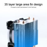 W-X3 3 Pin 9 cm Doppelkupferrohr Mute LED CPU-Kühlerlüfter – Bild 2