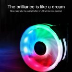 W-X3 3 Pin 9 cm Doppelkupferrohr Mute LED CPU-Kühlerlüfter – Bild 5