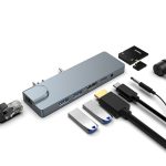 Rocketek SHL731 8 in 1 60W PD / RJ45 / 4K HDMI / USB 3.0 HUB Adapter für Surface Pro 3 / 4 / GO – Bild 2