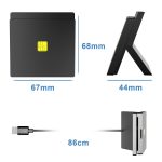 Rocketek CR319 USB 2.0 Smart Card / SIM 2 in 1 Kartenleser – Bild 3