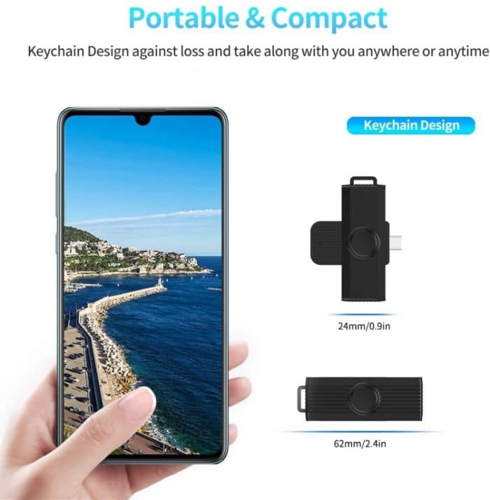 Rocketek CR318-C Type-C Smart Card / SIM / ID / CAC-Kartenleser – Bild 4