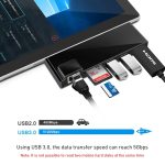 Rocketek SH768 6 in 1 RJ45 / USB 3.0 / HDMI / SD / TF HUB Adapter für Surface Pro 5 / 6 – Bild 5