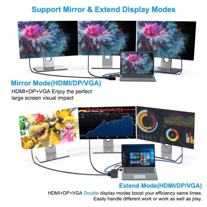 Rocketek SH702 11 in 1 USB 3.0 HUB Adapter mit RJ45 für Surface Laptop 1/2 – Bild 6