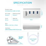 Rocketek HUB-3PC2 Hochgeschwindigkeits-USB 3.0-Splitter-HUB-Adapter – Bild 3