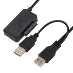 SATA zu USB 2.0 Adapterkabel Optisches Laufwerkskabel mit Netzteil