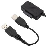 SATA zu USB 2.0 Adapterkabel Optisches Laufwerkskabel mit Netzteil – Bild 2