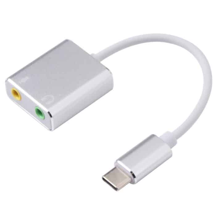 USB-C / Typ C an Buchse 3,5-mm-Kopfhörer-Mikrofon-Soundkarte – Bild 2