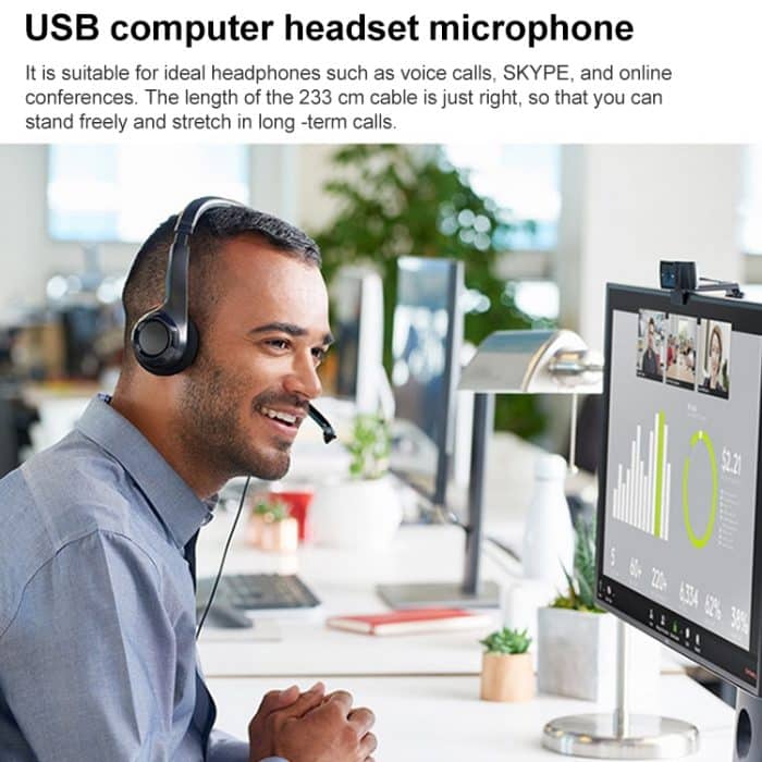 Logitech H390 USB Wired Headset Stereo-Kopfhörer mit Noise-Cancelling-Mikrofon – Bild 7