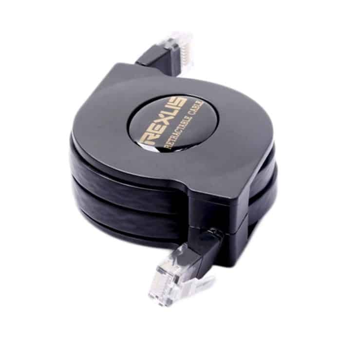 REXLIS 2 m CAT6 einziehbares flaches RJ45-Ethernet-Netzwerk-LAN-Kabel, Length: 2m – Bild 2