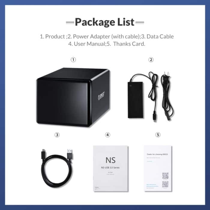 ORICO NS500U3 3,5 Zoll 5 Bay USB 3.0 Festplattengehäuse, NS500U3 – Bild 11