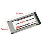 2 Anschlüsse USB 3.0 5 Gbit / s PCI 34 mm Steckplatz Express Karte für Laptop / Notebook – Bild 4