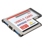2 Anschlüsse USB 3.0 5 Gbit / s PCI 54 mm Steckplatz Express Karte für Laptop / Notebook