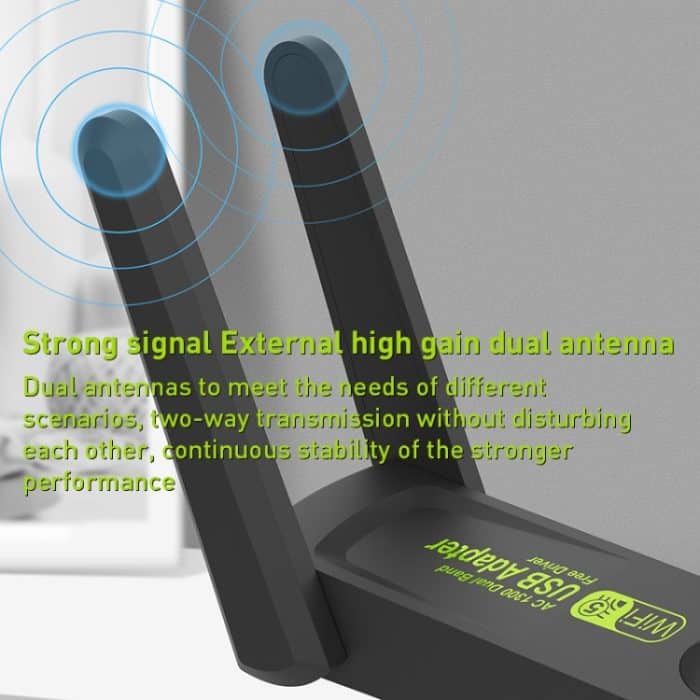 1300 Mbit/s Dual-Frequenz-USB-Netzwerkadapter, WLAN-Sender und Empfänger – Bild 9