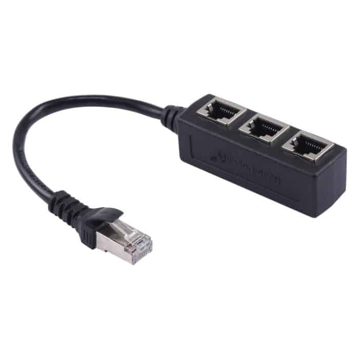 1 bis 3 Sockel LAN Ethernet Netzwerk RJ45 Plug Splitter Extender – Bild 3