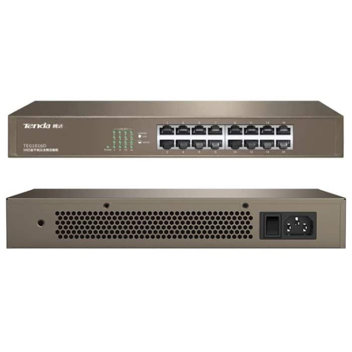 Tenda TEG1016D Desktop v6.0 16-Port-Gigabit-Ethernet-Switch 6KV Lightning Protect – Bild 3