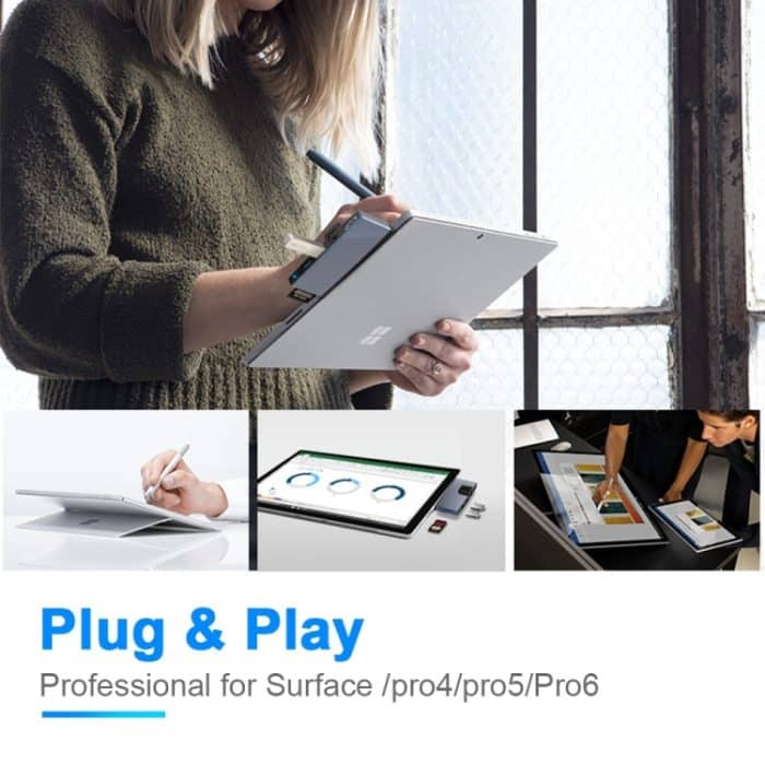 Rocketek SUR758 6-in-1-USB-3.0-/4K-HDMI-/SD-/TF-HUB-Adapter – Bild 7