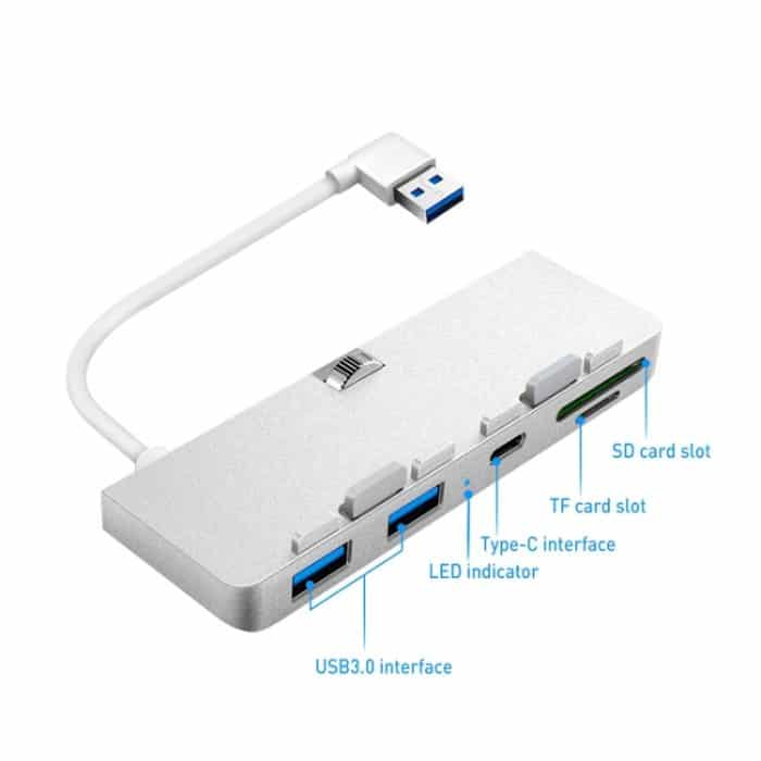 Rocketek HC413 Type-C + USB3.0 x 2 + SD / TF-Kartenleser HUB-Adapter – Bild 2