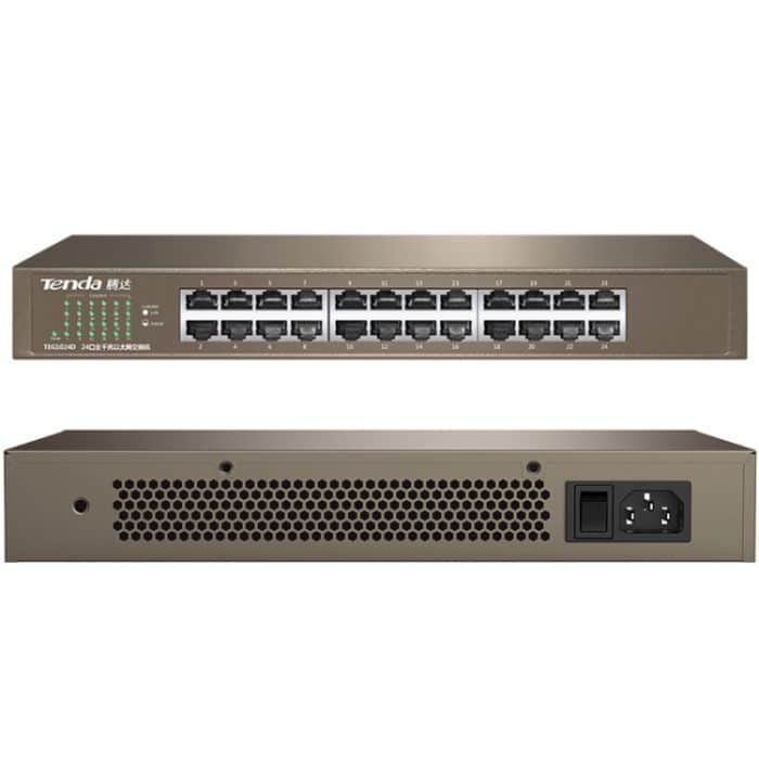 Tenda TEG1024D Desktop v7.0 24-Port-Gigabit-Ethernet-Switch 6KV Lightning Protect – Bild 3