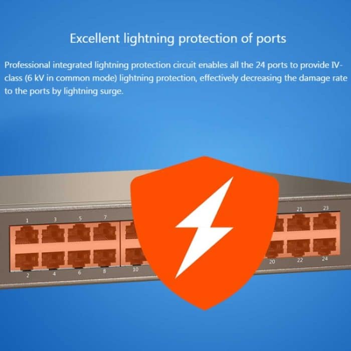 Tenda TEG1024D Desktop v7.0 24-Port-Gigabit-Ethernet-Switch 6KV Lightning Protect – Bild 5
