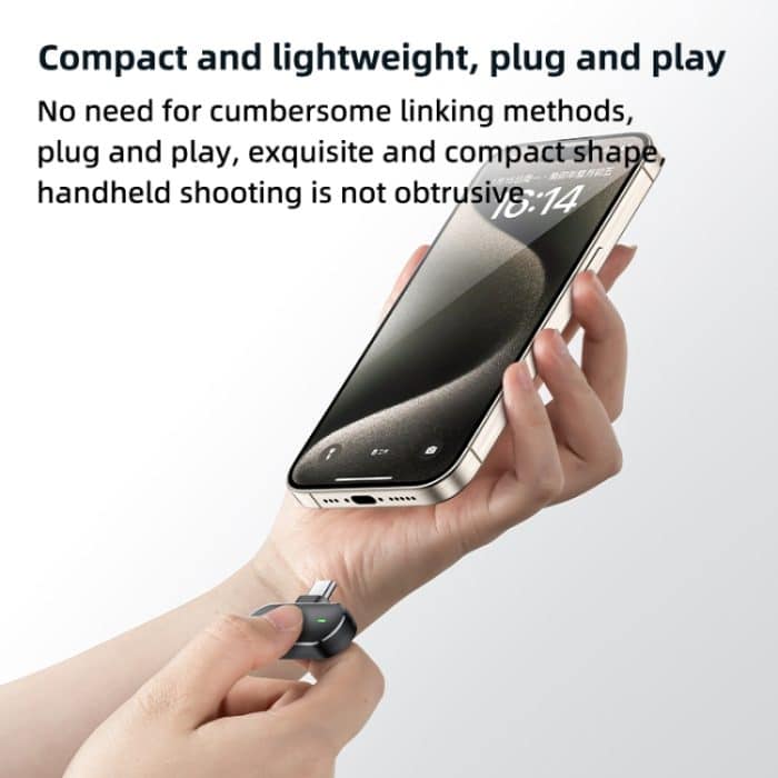 YESIDO KR16 2-in-1 kabelloses Lavalier-Mikrofon, 8-poliger Empfänger mit Ladebox – Bild 5