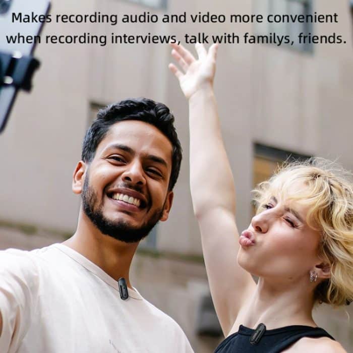 YESIDO KR16 2-in-1 kabelloses Lavalier-Mikrofon, 8-poliger Empfänger mit Ladebox – Bild 7