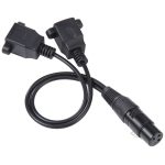 3-poliges XLR-Buchse auf 2 x RJ45-Buchse Ethernet-LAN-Netzwerk-Verlängerungskabel, Kabellänge: 30 cm, 3-pin XLR Female to 2 x RJ45 Female – Bild 3