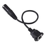 3-poliges XLR-Stecker auf RJ45-Buchse Ethernet-LAN-Netzwerk-Verlängerungskabel, Kabellänge: 30 cm, 3-pin XLR Male to RJ45 Female – Bild 2