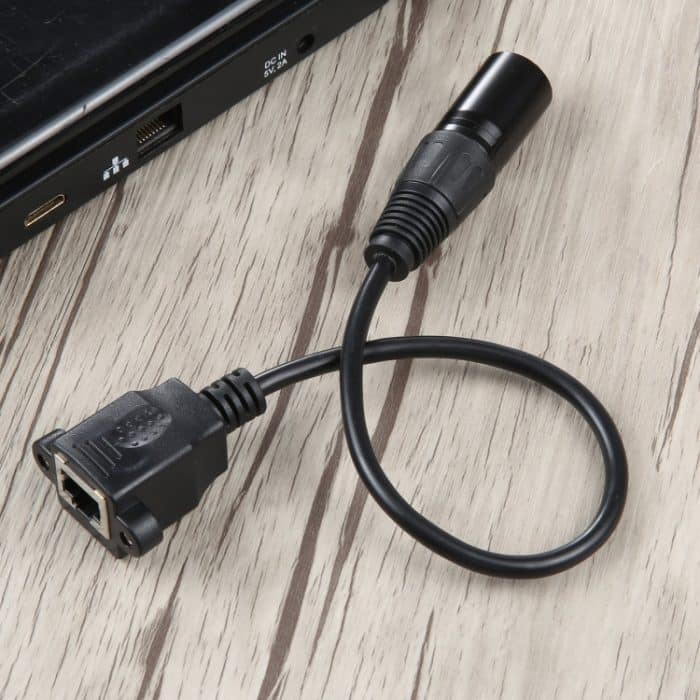 3-poliges XLR-Stecker auf RJ45-Buchse Ethernet-LAN-Netzwerk-Verlängerungskabel, Kabellänge: 30 cm, 3-pin XLR Male to RJ45 Female – Bild 6