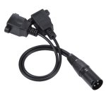 3-poliger XLR-Stecker auf 2 x RJ45-Buchse, Ethernet-LAN-Netzwerk-Verlängerungskabel, Kabellänge: 30 cm, 3-pin XLR Male to 2 x RJ45 Female – Bild 3