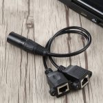 3-poliger XLR-Stecker auf 2 x RJ45-Buchse, Ethernet-LAN-Netzwerk-Verlängerungskabel, Kabellänge: 30 cm, 3-pin XLR Male to 2 x RJ45 Female – Bild 6