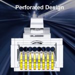 100 Stück Cat6e abgeschirmter Durchgangs-RJ45-Steckverbinder Modularstecker – Bild 4