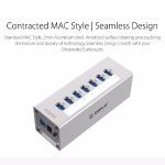 ORICO A3H7 Aluminium High Speed 7 Ports USB 3.0 HUB mit 12V/2,5A Netzteil für Laptops, 7 Ports (Silver), 7 Ports (Black) – Bild 7