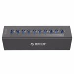 ORICO A3H10 Aluminium High Speed 10 Ports USB 3.0 HUB mit Netzteil für Laptops, 10 Ports (Silver), 10 Ports (Black) – Bild 3