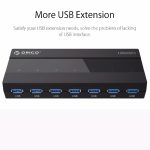 ORICO H727RK-U3 ABS High Speed 7 Ports USB 3.0 HUB mit 12V Netzteil für Laptops/Smartphones, H727RK-U3 – Bild 7
