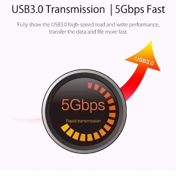 ORICO H727RK-U3 ABS High Speed 7 Ports USB 3.0 HUB mit 12V Netzteil für Laptops/Smartphones, H727RK-U3 – Bild 8