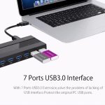 ORICO H727RK-U3 ABS High Speed 7 Ports USB 3.0 HUB mit 12V Netzteil für Laptops/Smartphones, H727RK-U3 – Bild 10