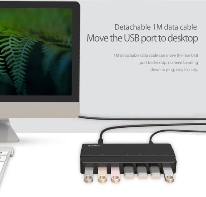 ORICO H7928-U3 ABS-Material Desktop 7 Ports USB 3.0 HUB mit 1 m Kabel, USB 3.0 – Bild 11