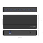 ORICO H7928-U3 ABS-Material Desktop 7 Ports USB 3.0 HUB mit 1 m Kabel, USB 3.0 – Bild 4