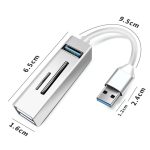 15101 5-in-1 USB 3.0 auf 3 x USB + SD/TF-Kartenleser-HUB-Adapter, USB3.0 – Bild 2