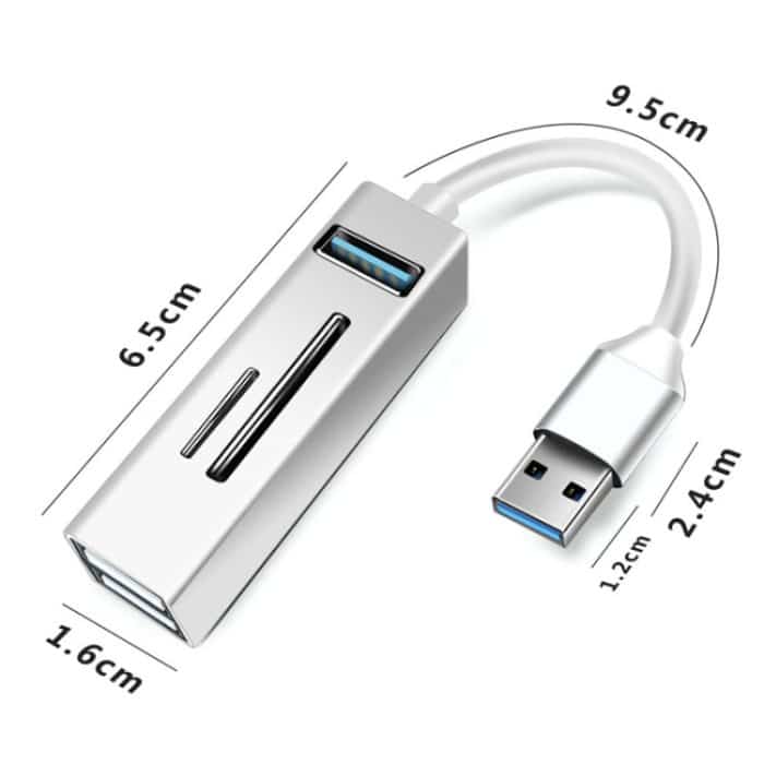 15101 5-in-1 USB 3.0 auf 3 x USB + SD/TF-Kartenleser-HUB-Adapter, USB3.0 – Bild 2