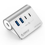 ORICO M3CU2 4-Port Typ-C und USB 3.2 Gen2 10 Gbit/s HUB aus Aluminiumlegierung, M3CU2