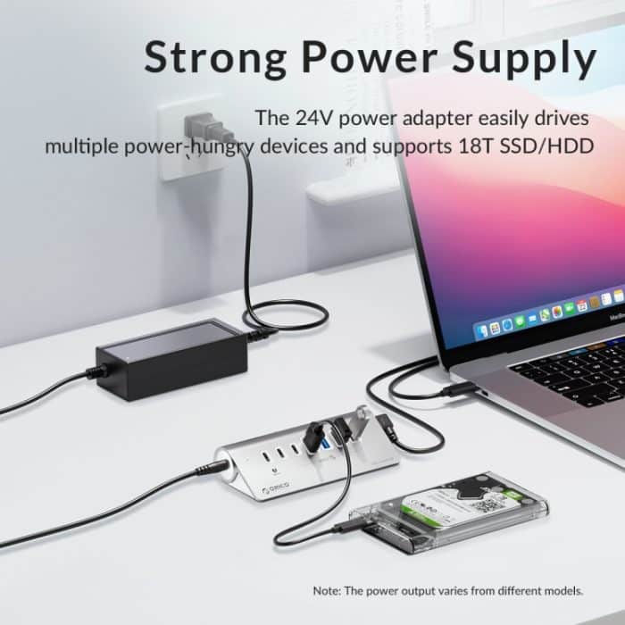 ORICO M3CU2 4-Port Typ-C und USB 3.2 Gen2 10 Gbit/s HUB aus Aluminiumlegierung, M3CU2 – Bild 7