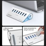 ORICO M3U7 7-Port USB 3.2 Gen1 5Gbps HUB aus Aluminiumlegierung mit 0,5 m Kabel, M3U7 0.5m – Bild 4