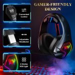 KOTION EACH G3000 3,5-mm- und USB-Stecker, Stereo-RGB-Licht, Gaming-Headset mit omnidirektionalem Mikrofon, Kabellänge: 1,9 m, G3000 – Bild 6