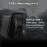 T5 USB 2.0-Hauptgehäuse 400 x 190 x 410 mm Micro-ATX / ATX-PC PC-Desktop-Computergehäuse – Bild 4