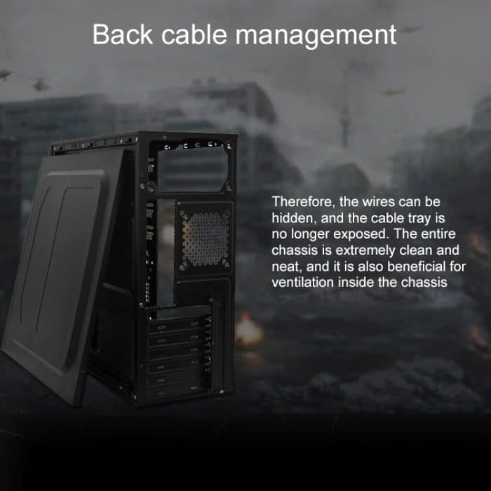 T5 USB 2.0-Hauptgehäuse 400 x 190 x 410 mm Micro-ATX / ATX-PC PC-Desktop-Computergehäuse – Bild 4